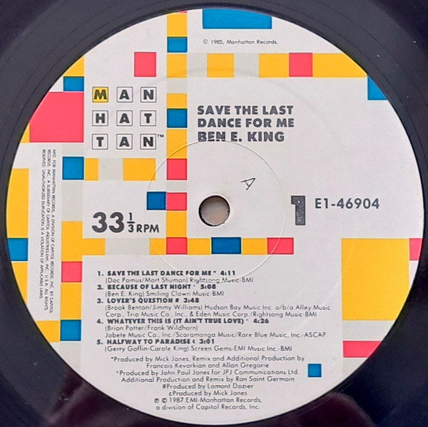 Ben E. King - Save The Last Dance For Me | Manhattan Records (E1-46904) - 2 Ben E. King - Save The Last Dance For Me | Manhattan Records (E1-46904) - 2