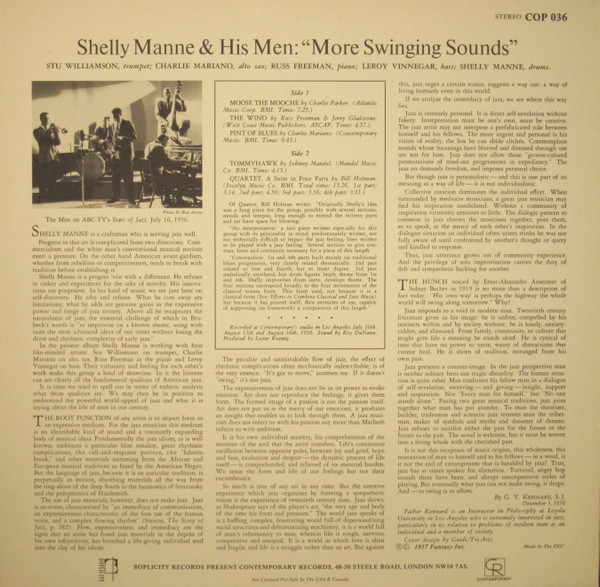 Shelly Manne & His Men - More Swinging Sounds | Boplicity Records (COP 036) - 2