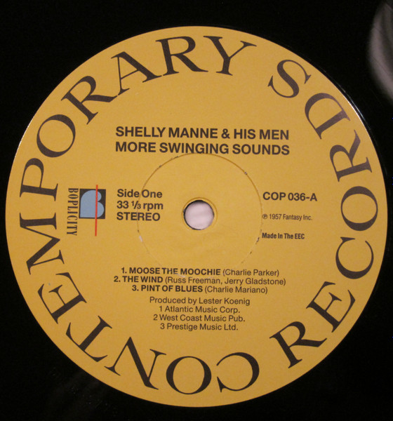 Shelly Manne & His Men - More Swinging Sounds | Boplicity Records (COP 036) - 3