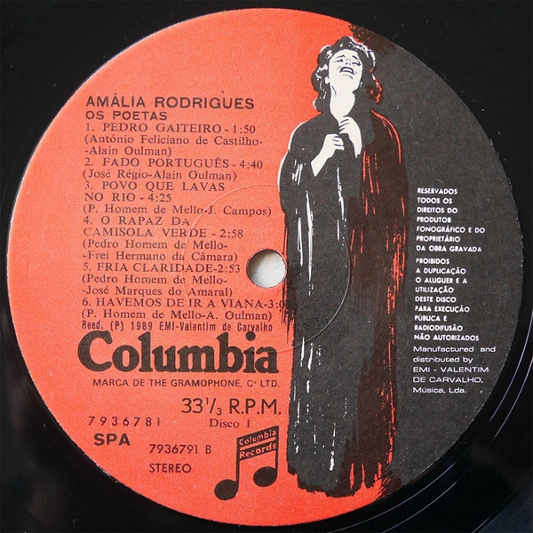 Amália Rodrigues - Os Poetas | Columbia (7936781) - 4