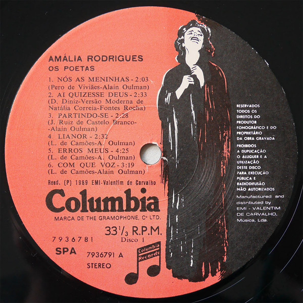 Amália Rodrigues - Os Poetas | Columbia (7936781) - 3