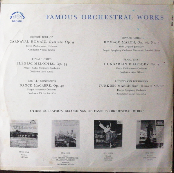 Various - Famous Orchestral Works | Supraphon (SUB 10065) - 4 Various - Famous Orchestral Works | Supraphon (SUB 10065) - 4