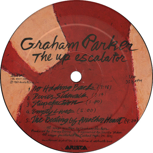 Graham Parker - The Up Escalator | Arista (AL 9517) - 3