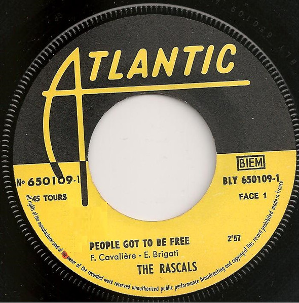 The Rascals - People Got To Be Free | Atlantic (650 109) - 3