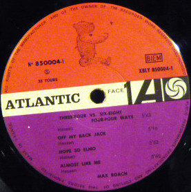 The Max Roach Trio Featuring Hasaan Ibn Ali - The Max Roach Trio Featuring The Legendary Hasaan | Atlantic (850 004) - 2 The Max Roach Trio Featuring Hasaan Ibn Ali - The Max Roach Trio Featuring The Legendary Hasaan | Atlantic (850 004) - 2