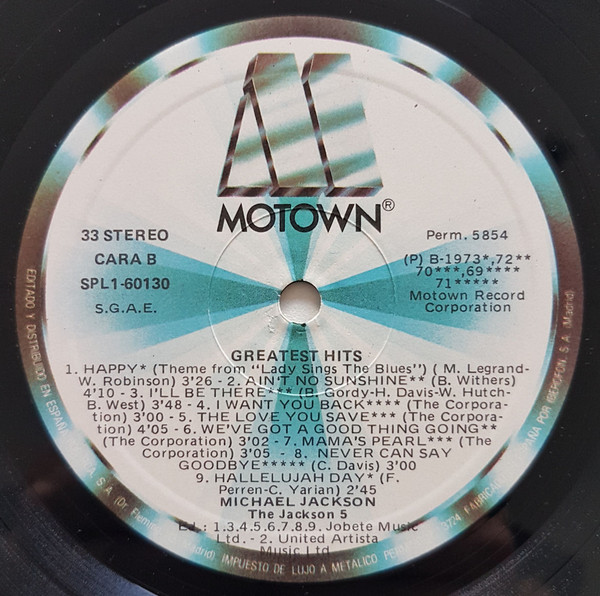 Michael Jackson Plus The Jackson 5 - 18 Greatest Hits = 18 Grandes Exitos | Motown (SPL1-60130) - 4