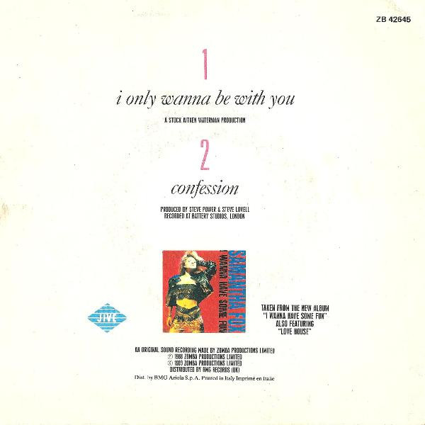 Samantha Fox - I Only Wanna Be With You | Jive (ZB 42645) - 2