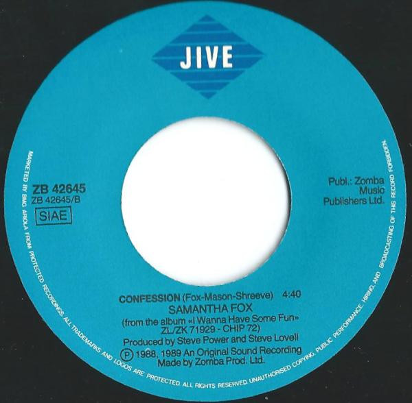 Samantha Fox - I Only Wanna Be With You | Jive (ZB 42645) - 4