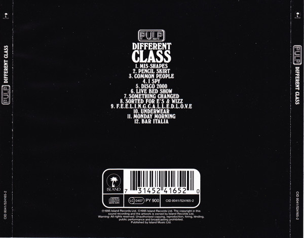 Pulp - Different Class | Island Records (CID 8041) - 4