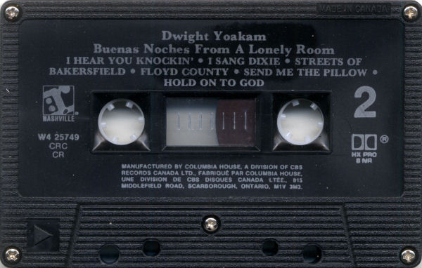 Dwight Yoakam - Buenas Noches From A Lonely Room | Reprise Records (W4-25749) - 4 Dwight Yoakam - Buenas Noches From A Lonely Room | Reprise Records (W4-25749) - 4