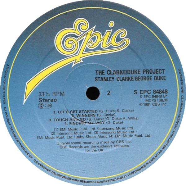 Stanley Clarke/George Duke - The Clarke / Duke Project | Epic (S EPC 84848) - 4