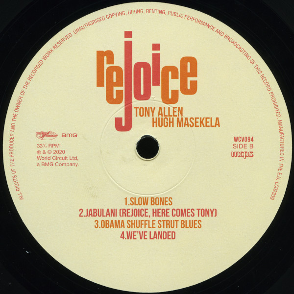 Tony Allen And Hugh Masekela - Rejoice | World Circuit (WCV094) - 2 Tony Allen And Hugh Masekela - Rejoice | World Circuit (WCV094) - 2