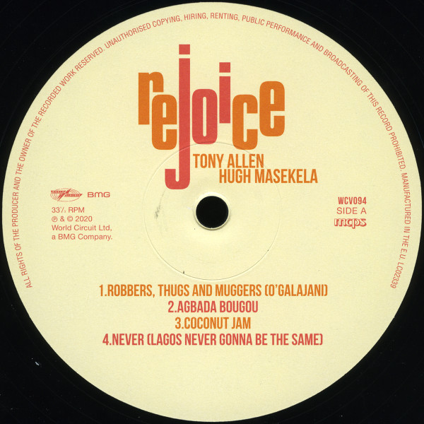 Tony Allen And Hugh Masekela - Rejoice | World Circuit (WCV094) - main Tony Allen And Hugh Masekela - Rejoice | World Circuit (WCV094) - main