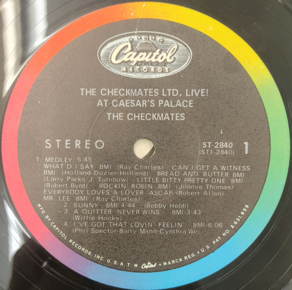 The Checkmates Ltd. - Live! At Caesar's Palace | Capitol Records (ST-2840) - 2