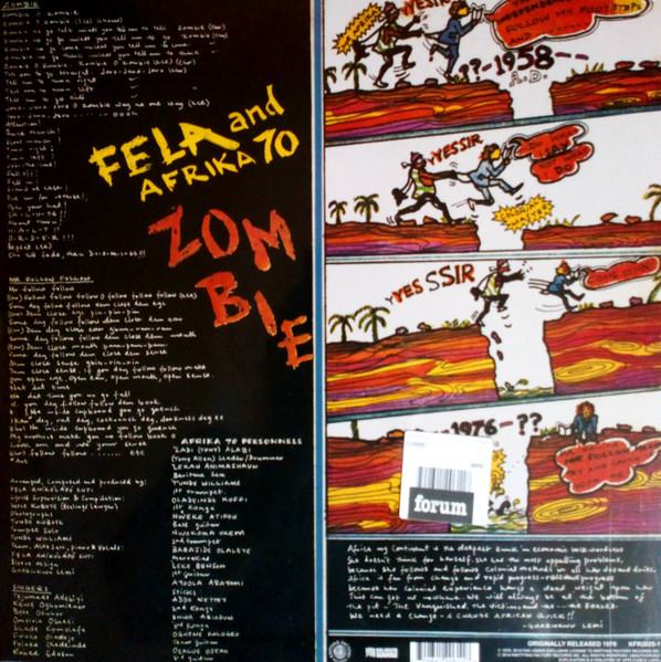 Fela Kuti And Africa 70 - Zombie | Knitting Factory Records (KFR 2025-1) - 2