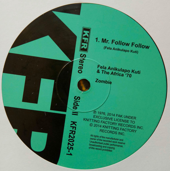 Fela Kuti And Africa 70 - Zombie | Knitting Factory Records (KFR 2025-1) - 4