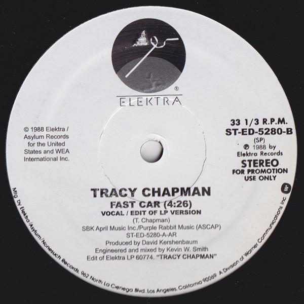 Tracy Chapman - Fast Car | Elektra (ST-ED-5280) - 2