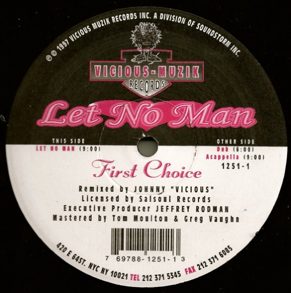 First Choice - Let No Man | Vicious Muzik Records (1251-1) - main First Choice - Let No Man | Vicious Muzik Records (1251-1) - main