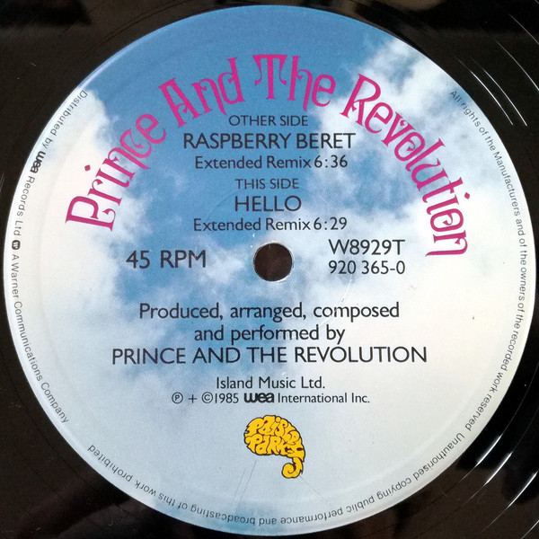 Prince And The Revolution - Raspberry Beret (Extended Remix) / Hello (Extended Remix) | Paisley Park (W8929T) - 4 Prince And The Revolution - Raspberry Beret (Extended Remix) / Hello (Extended Remix) | Paisley Park (W8929T) - 4