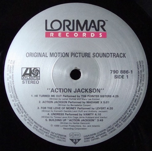 Various - Action Jackson (Original Motion Picture Soundtrack) | Atlantic (790 886-1) - 3