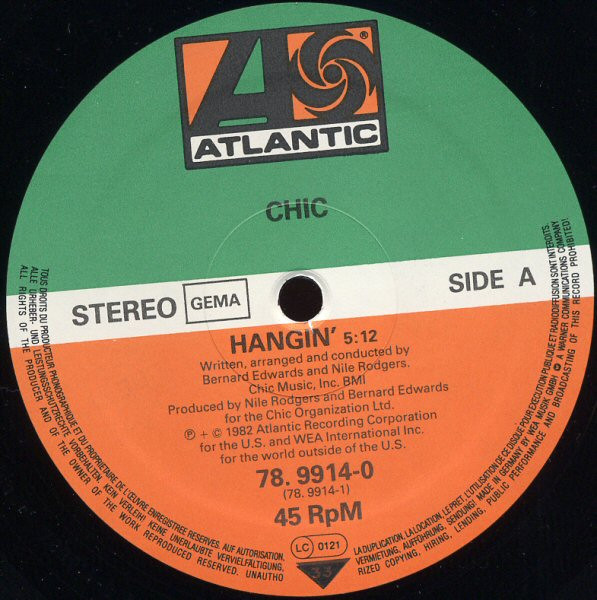 Chic - Hangin' | Atlantic (78.9914-0) - 2