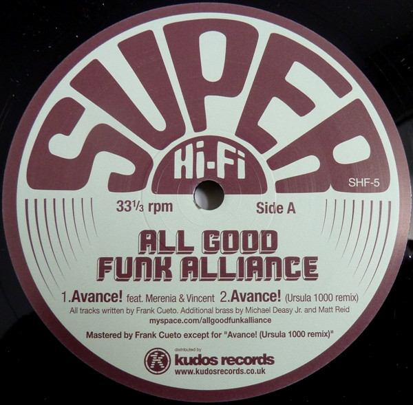 All Good Funk Alliance - Avance! | Super Hi-Fi (SHF-5)