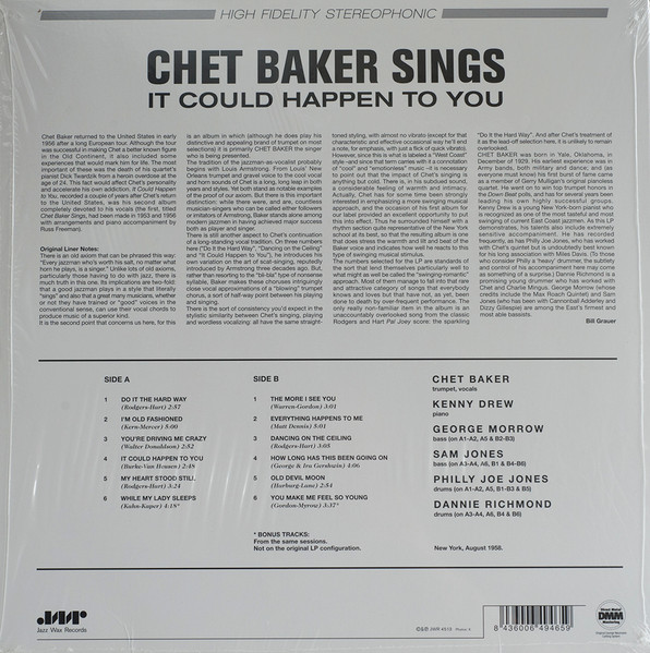 Chet Baker - It Could Happen To You | Jazz Wax Records (JWR 4513) - 2 Chet Baker - It Could Happen To You | Jazz Wax Records (JWR 4513) - 2