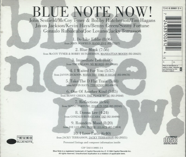 Various - Blue Note Now! | Blue Note (CDP 7243 8 30081 2 4) - 2