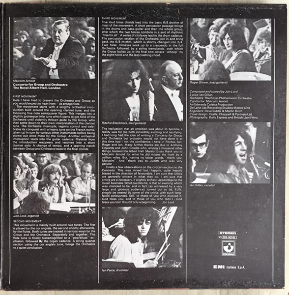 Deep Purple , Royal Philharmonic Orchestra Conducted By Malcolm Arnold - Concerto For Group And Orchestra | Harvest (3C 054-90749) - 4