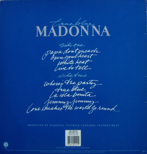 Madonna - True Blue | Sire (925 442-1) - 2