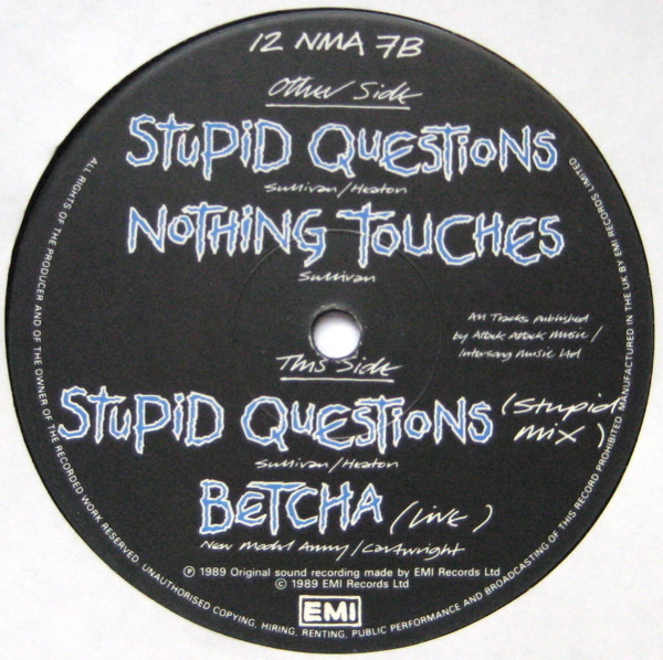 New Model Army - Stupid Questions | EMI (12 NMAP 7) - 4 New Model Army - Stupid Questions | EMI (12 NMAP 7) - 4