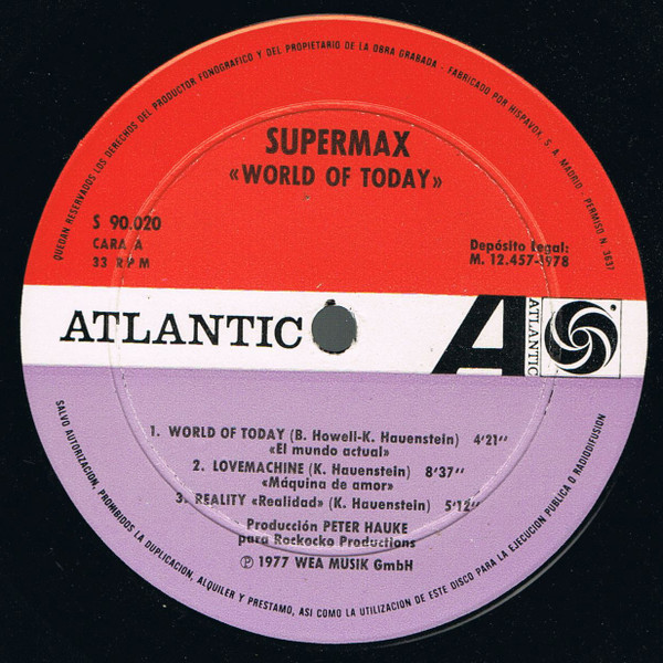 Supermax - World Of Today | Atlantic (S 90.020) - 2