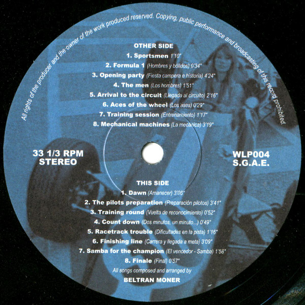Rafael Beltrán Moner - Formula 1 | Wah Wah Records (WLP004) - 3 Rafael Beltrán Moner - Formula 1 | Wah Wah Records (WLP004) - 3