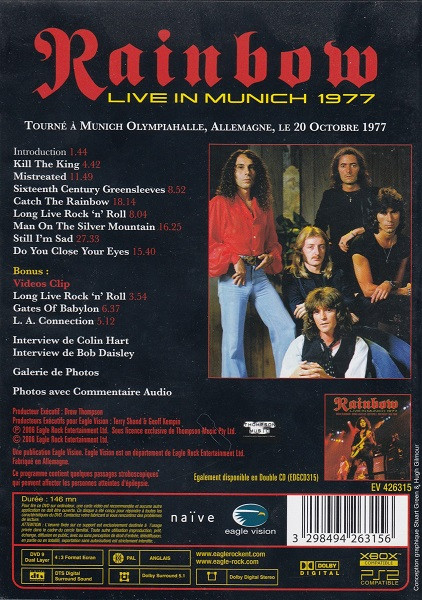 Rainbow - Live In Munich 1977 | Eagle Vision (EV 426315) - 2 Rainbow - Live In Munich 1977 | Eagle Vision (EV 426315) - 2