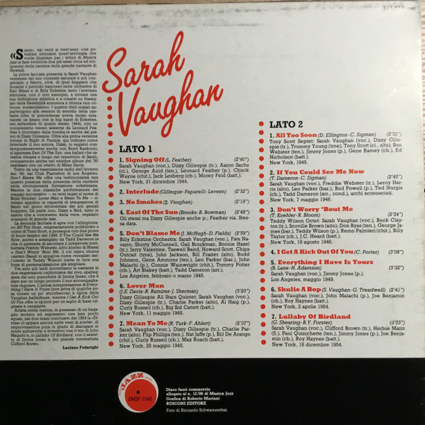 Sarah Vaughan - Sarah Vaughan | Musica Jazz (2MJP 1046) - 2