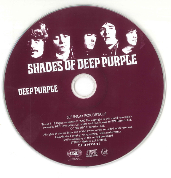 Deep Purple - Shades Of Deep Purple | EMI (7243 4 98336 2 3) - 4 Deep Purple - Shades Of Deep Purple | EMI (7243 4 98336 2 3) - 4