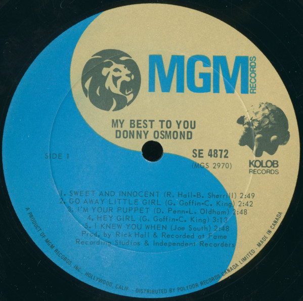 Donny Osmond - My Best To You | Polydor (SE-4872) - 3 Donny Osmond - My Best To You | Polydor (SE-4872) - 3