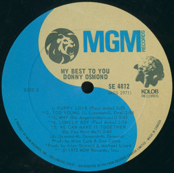 Donny Osmond - My Best To You | Polydor (SE-4872) - 4 Donny Osmond - My Best To You | Polydor (SE-4872) - 4