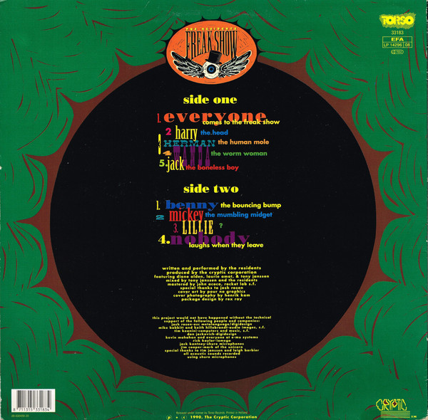 The Residents - Freak Show | Torso (TORSO 33183) - 2