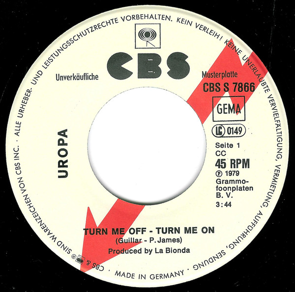 Uropa - Turn Me Off - Turn Me On | CBS (CBS 7866) - 3