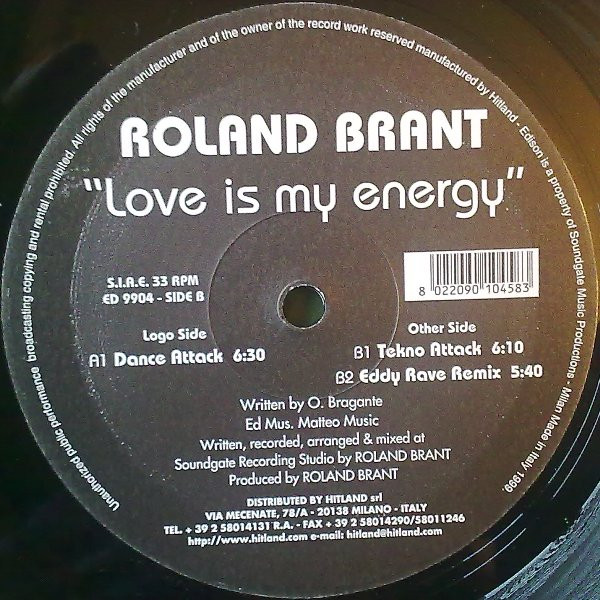 Roland Brant - Love Is My Energy | Edison (ED 9904) - 2 Roland Brant - Love Is My Energy | Edison (ED 9904) - 2
