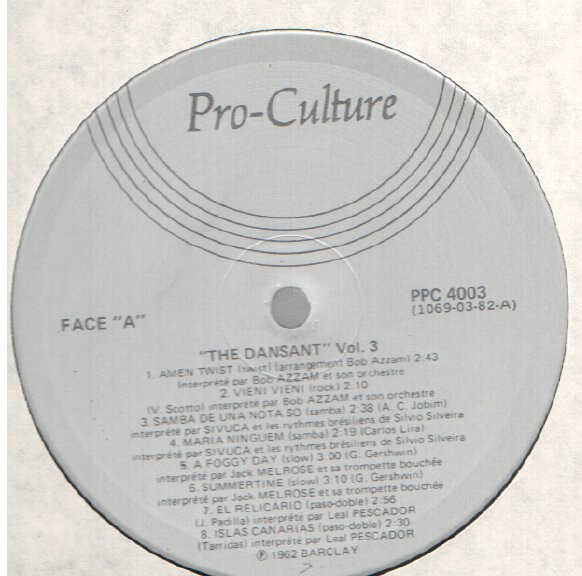 Various - Thé Dansant Vol 3 | Pro-Culture (PPC-4003) - 2 Various - Thé Dansant Vol 3 | Pro-Culture (PPC-4003) - 2