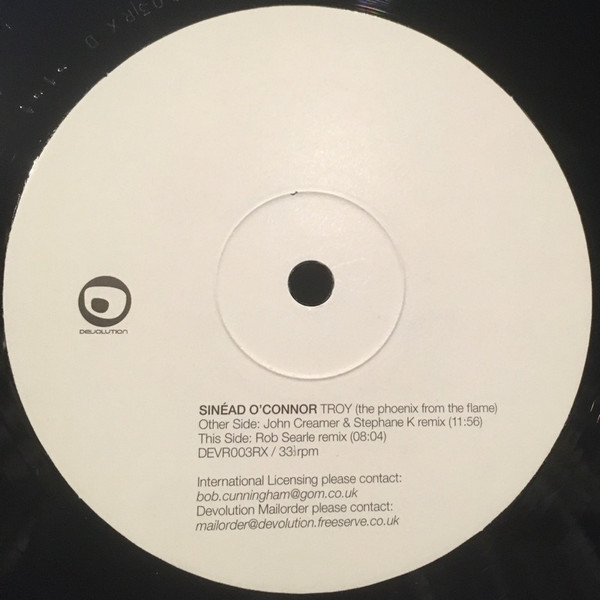 Sinéad O'Connor - Troy (The Phoenix From The Flame) | Devolution (DEVR003RX) - 4 Sinéad O'Connor - Troy (The Phoenix From The Flame) | Devolution (DEVR003RX) - 4