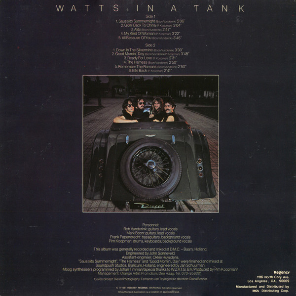 Diesel - Watts In A Tank | Regency (RY 9603) - 2