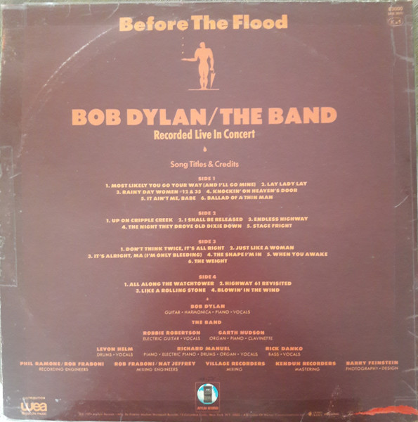 Bob Dylan & The Band - Before The Flood | Asylum Records (63 000) - 3
