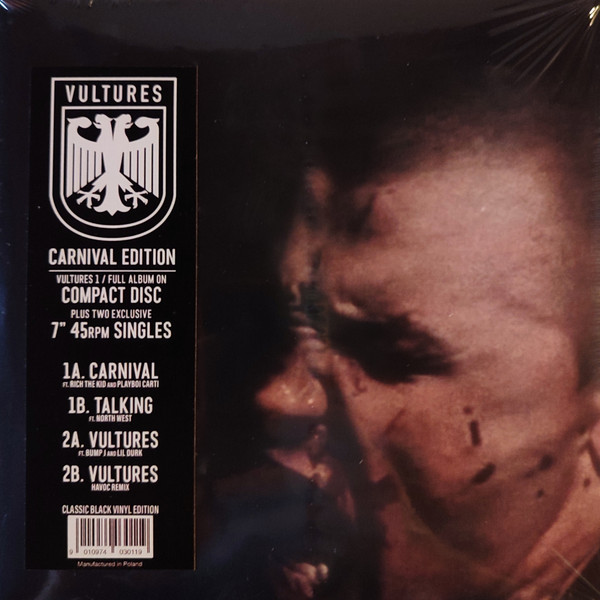 ¥$ , Kanye West , Ty$ - Vultures 1 - Carnival Edition - 2 - Vinilo Single 7" + Cd | YZY (9010974030119)