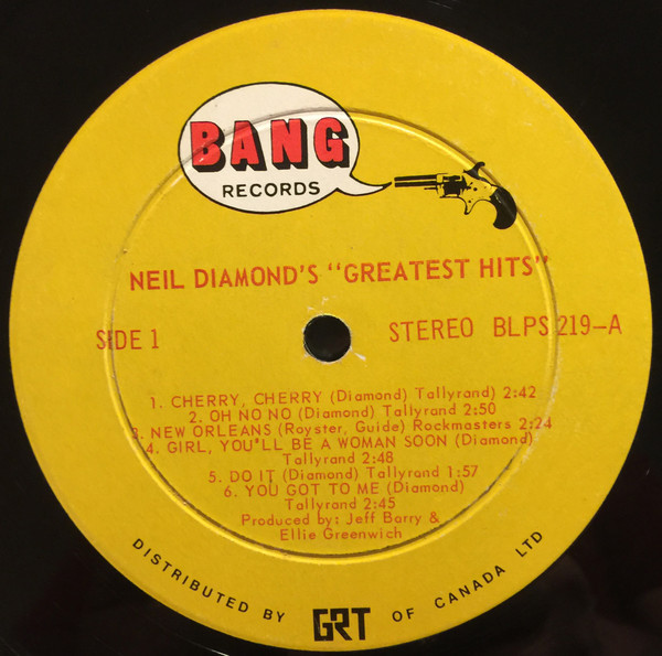 Neil Diamond - Neil Diamond's Greatest Hits | Bang Records (BLPS-219) - 3 Neil Diamond - Neil Diamond's Greatest Hits | Bang Records (BLPS-219) - 3