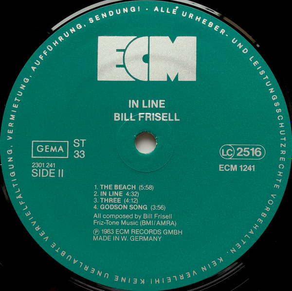 Bill Frisell - In Line | ECM Records (ECM 1241) - 4 Bill Frisell - In Line | ECM Records (ECM 1241) - 4