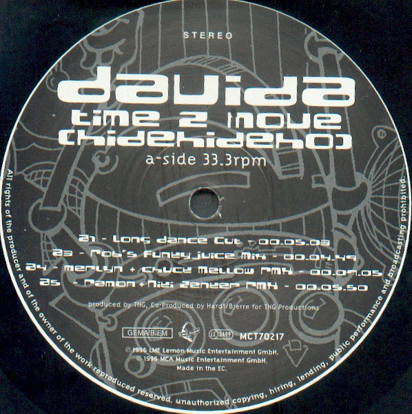Davida - Time 2 Move (Hide Hide Ho) | L.M.E. Records (MCT 70217) - 2 Davida - Time 2 Move (Hide Hide Ho) | L.M.E. Records (MCT 70217) - 2