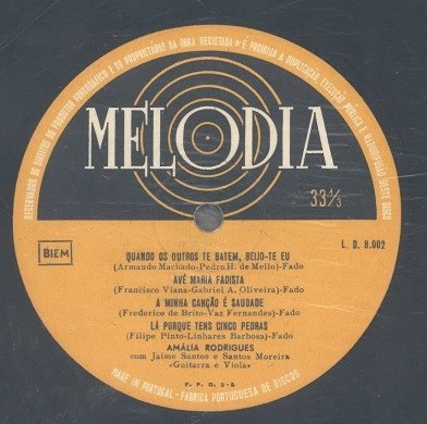 Amália Rodrigues - Amália Rodrigues | Melodia (L. D. 8.002) - 3